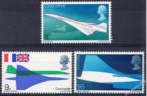 GB 1969 First Flight of Concorde SG784-786 Complete Set Unmounted Mint MNH