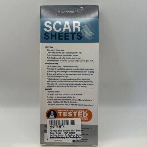 Nuvadermis Silicone Scar Sheets 4 Pack Medical Grade Reusable 30 Day Supply — image 4