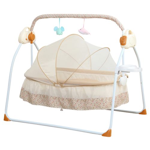 25KG Electric Bluetooth Auto-Swing Cot Baby Cradle Crib Infant Bed Rocking Chair — image 10
