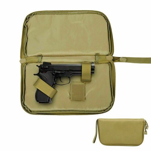 Men Handgun Tactical Army Padded Pistol Storage Pouch Hunting Carry Case Gun Bag — image 3