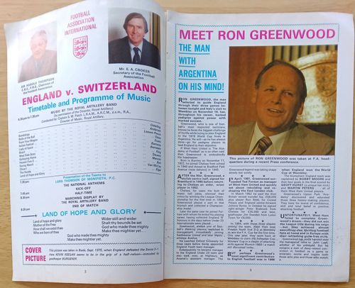 ENGLAND v Switzerland 1977 Football Programme Wembley Stadium — image 3