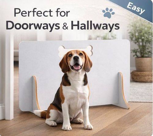 Freestanding Dog Stopper for Stairs & Doorways | No-Drill Pet Gate for Hallways — image 3
