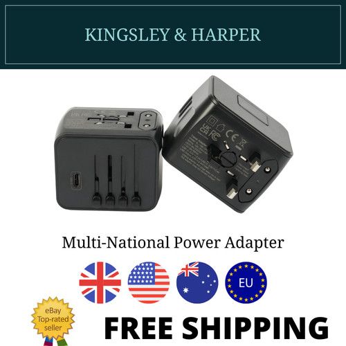 All in One Worldwide Plug Adaptor, Universal Travel Adapter International Travel