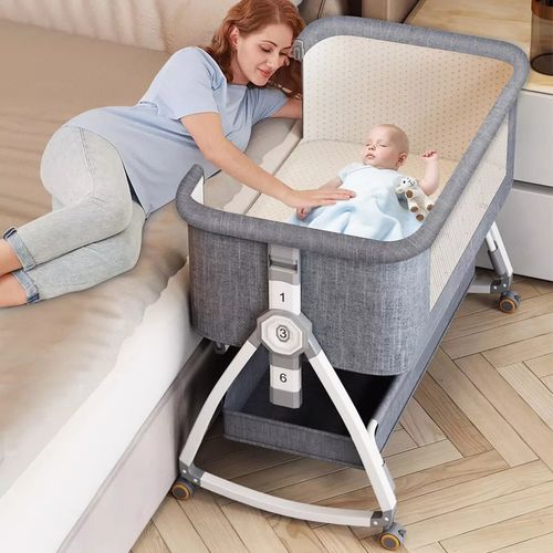3 in 1 Baby Bedside Crib Sleeper Bassinet Safe Co Sleeping Storage Easy install — image 6