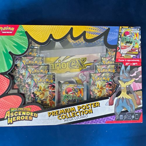 Pokémon TCG Mega Evolution Ascended Heroes Mega Lucario Poster Box Promo