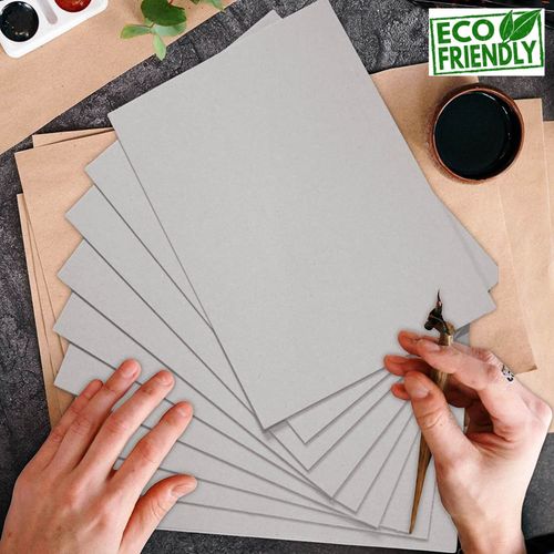 Greyboard  A6 A5 A4 A3 A2 Picture Mountboard Grey 1mm Thick Backing Board Cards — image 3