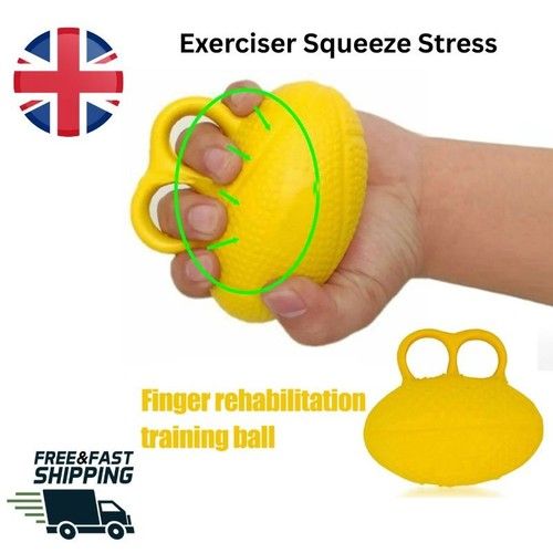 Finger Ball Hand Grip Exerciser Squeeze Stress Ball for Arthritis Elderly Therap