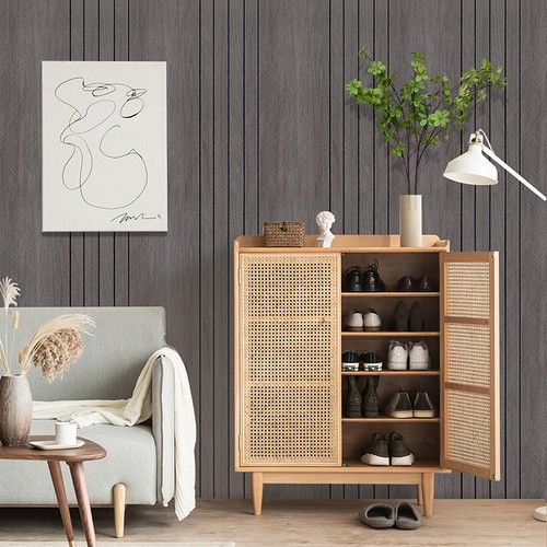 3M 3D Wood Grain Panel Effect Wallpaper Stick Self-Adhesive Wood Slat Wall Paper