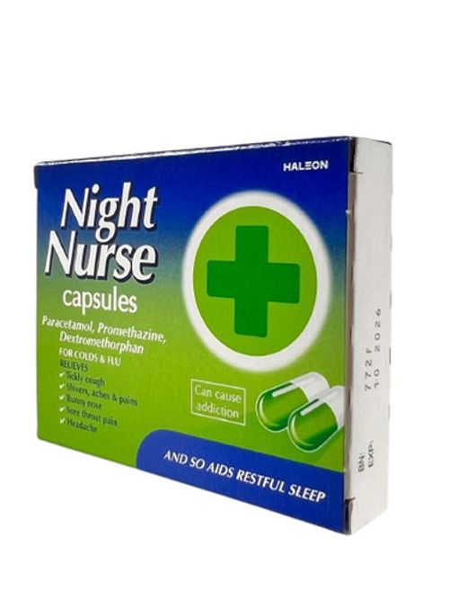 Night Nurse For The Treatment Of Cold/Flu - 10 Capsules -