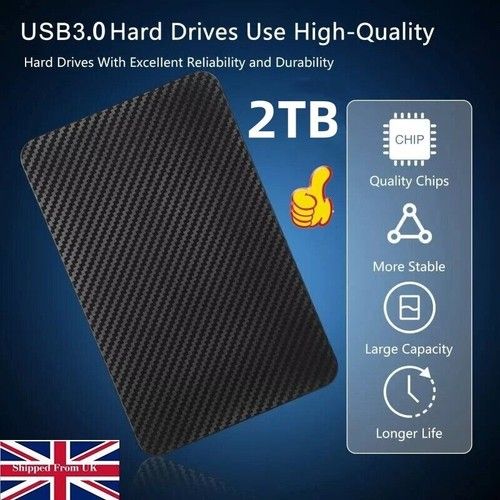 2TB 4TB Portable External Hard Drive USB3.0 HDD Storage for PC Laptop Mac Phone