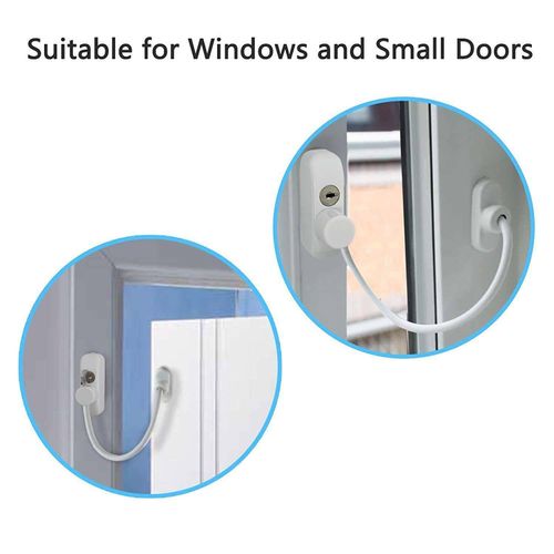8x UPVC Window Restrictor Safety Cable Lock Wire kids Child Security locks Tools — image 8
