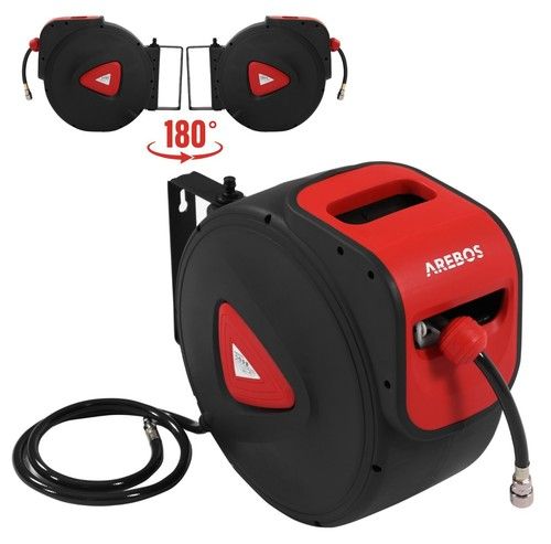 AREBOS Compressed Air Hose Reel Automatic Hose Reel 30 m