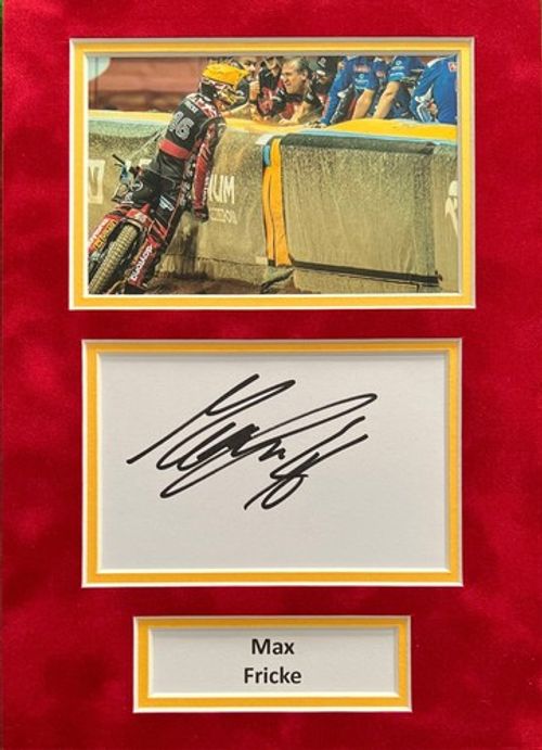 Max Fricke Hand Signed A4 Mounted Photo Display Speedway Autograph 3