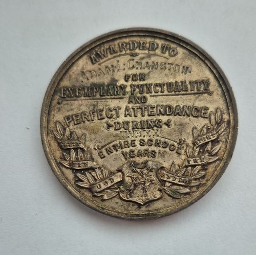 Edmonton Combined School Board School Medal for Punctuality & Attendance — image 2