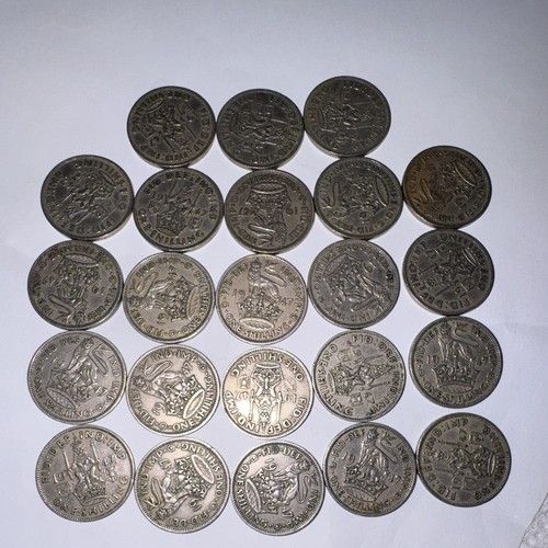 23 x 1947 George VI One Shilling Coins – British Pre-Decimal Job Lot