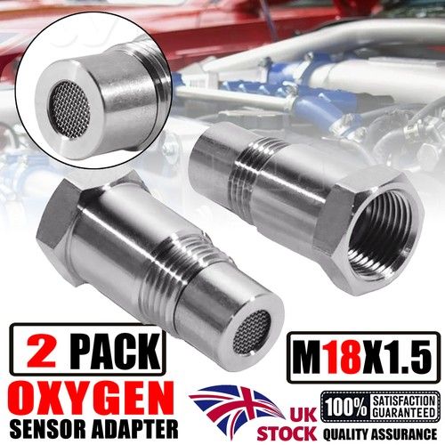 2X Catalytic Converter Check Fix CEL Oxygen O2 Lambda Sensor Spacer Adapter Plug