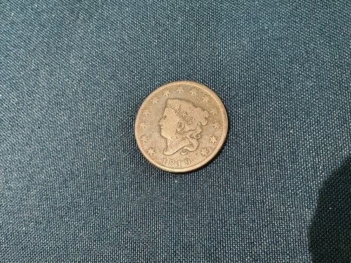 1819 Coronet Head Large Cent Small Date Brown Copper Business Strike, Phila