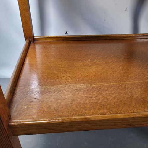 Mid Century Oak Serving Drinks Trolley Two Tier Cocktail Trolley Caster Wheels  — image 8