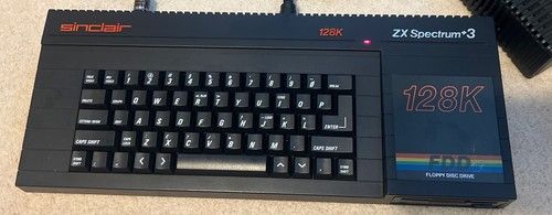 Sinclair ZX Spectrum 128k +3 disc version computer- FULLY WORKING + 6 games. 
