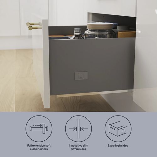 GoodHome Soto Soft-close Deep drawer box (W)500mm Kitchen Drawer Anthracite — image 5