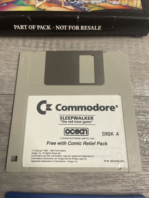 Amiga Sleep Walker Disk Game Boxed With Manual Comic Relief Edition Working — image 5
