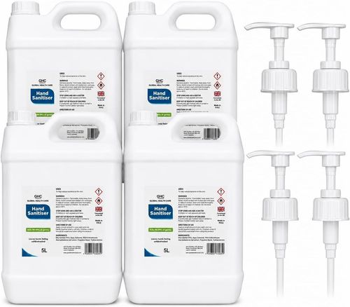 GHC 5L Hand Sanitiser Gel 70% Alcohol Antibacterial Aloe Vera Refill Bulk — image 1