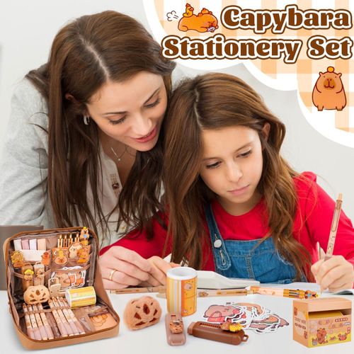 Capybara Pencil Case, Cute Capybara Stationery Set Include Capybara Pencil Case/ — image 5