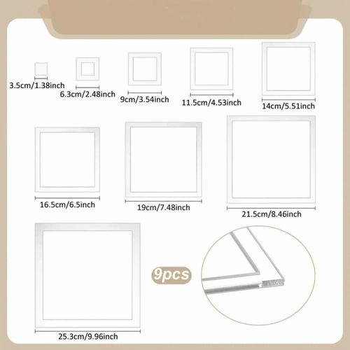 9Pcs Acrylic Router Template, Ring Quilting Template Drawing Stencil Patchwork — image 1