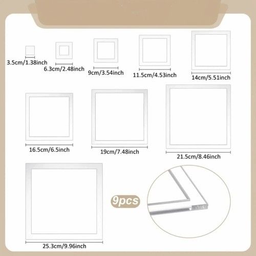 9Pcs Acrylic Router Template, Ring Quilting Template Drawing Stencil Patchwork