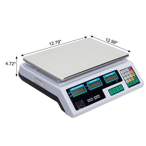 ACS-30 40kg/5g Digital Price Computing Scale for Vegetable UK Plug Silver& White — image 5