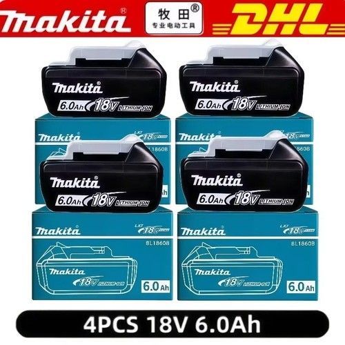 6Ah 100% Original Makita 18V Battery BL1860B Rechargeable Lithium-Ion Battery