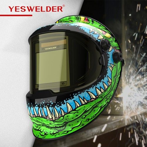 True Colour Auto Darkening Welding Helmet 1/1/1/1 Side View 4/9-13 TIG MIG MMA