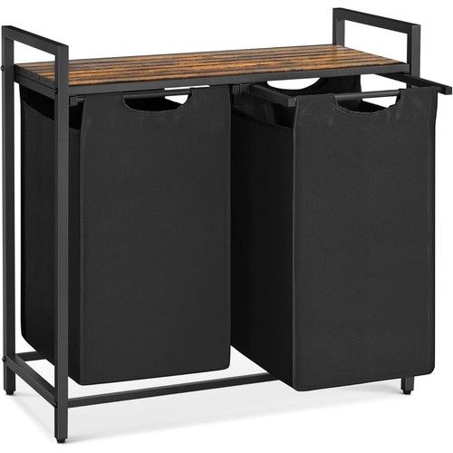 2/3 Bags Pull-Out Removable Sorter Laundry Hamper Clothes Basket Organizer Bags