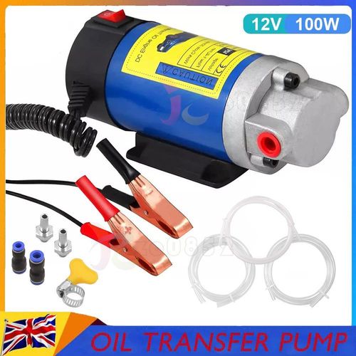 12V Electric Car Diesel Fuel Pump Oil Transfer Extractor Fluid Siphon Pump 100W — image 2