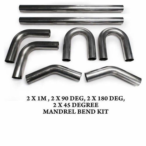 1.75" 44.5MM EXHUAST STAINLESS STEEL MANDREL BEND ELBOW KIT TUBING 45 180 90 DEG