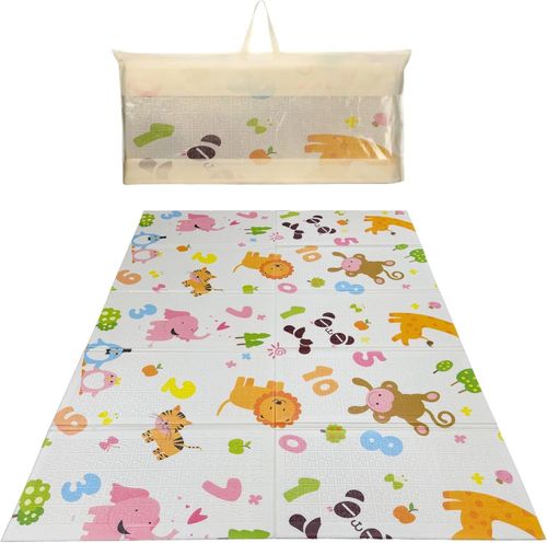 Foldable Baby Play Mat 200 x 180cm Waterproof Soft Crawling Floor Rug Kids Mat — image 1