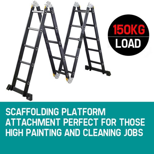5.7M 14 in 1 Multi-Purpose Aluminium Folding Combination Ladder with 2 platform — image 5
