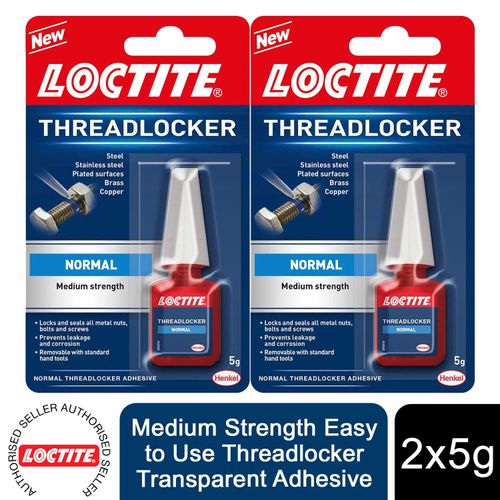 Loctite Medium Strength Easy to Use Threadlocker Transparent Adhesive 5g, 2 Pack — image 1