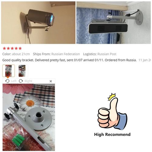 Ceiling Wall Projector Mount Stand Bracket Holder Tilt & Swivel Mini Universal — image 2