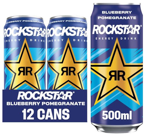 Rockstar Energy Drink 12 Pack (12 x 500ml) Cans - Sports Beverage with Caffeine — image 1