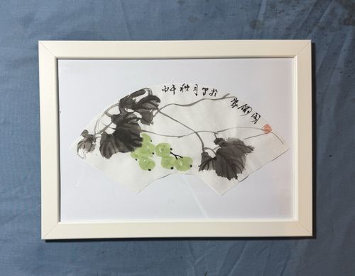 Yeh Signed Chinese Asian Style Framed Paper Painting Flowers Birds Dragonfly — image 18