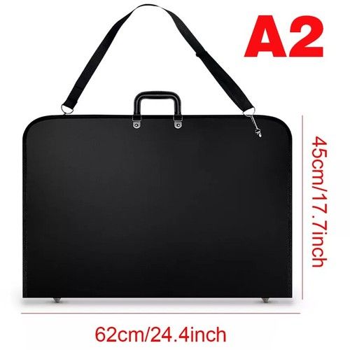 A1 BLACK WATER PROOF DESIGN PORTFOLIO CASE ART WORK PAINTING FOLDER BAG UK
