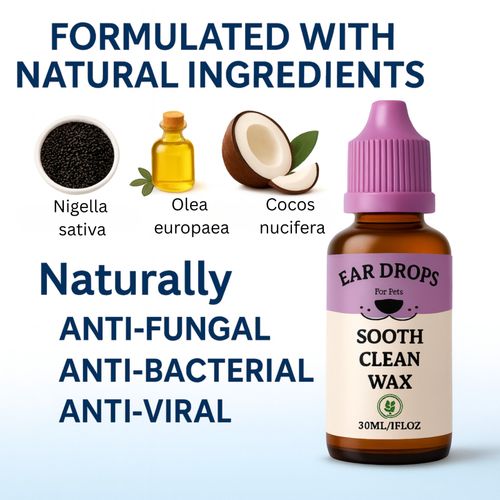 *TOP STRENGTH* Dog Ear Cleaner Drops STOP Shaking Ears Itching Mites Odour Wax — image 5