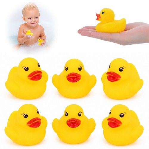 5cm  Mini Yellow Vinyl Rubber Ducks Bath Toys Cruise Gifts Party Favors Bag