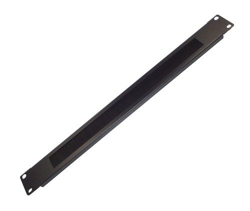 1u BRUSH STRIP PANEL - Metal Cable Entry Plate for 19" Rack Cabinets