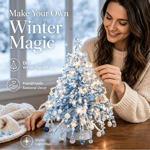 Beaded Christmas Tree Kit DIY Ornament Making Craft Set Kids Gift Funny