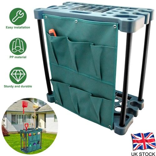 Heavy Duty Garden Tool Organizer Rack Storage Holder Rake Garage Equipments New