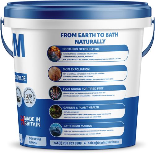 EPSOM SALT 5KG Bucket Food Grade Medical Organic Magnesium Sulphate Bath Salts — image 2