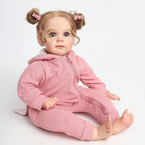55cm Lifelike Reborn Doll Girl  Realistic Soft Silicone Newborn Baby Doll — image 3