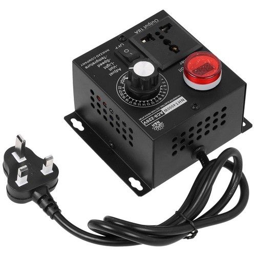 220V 4000W Variable Voltage Regulator Speed Motor Fan Control Controller UK Plug